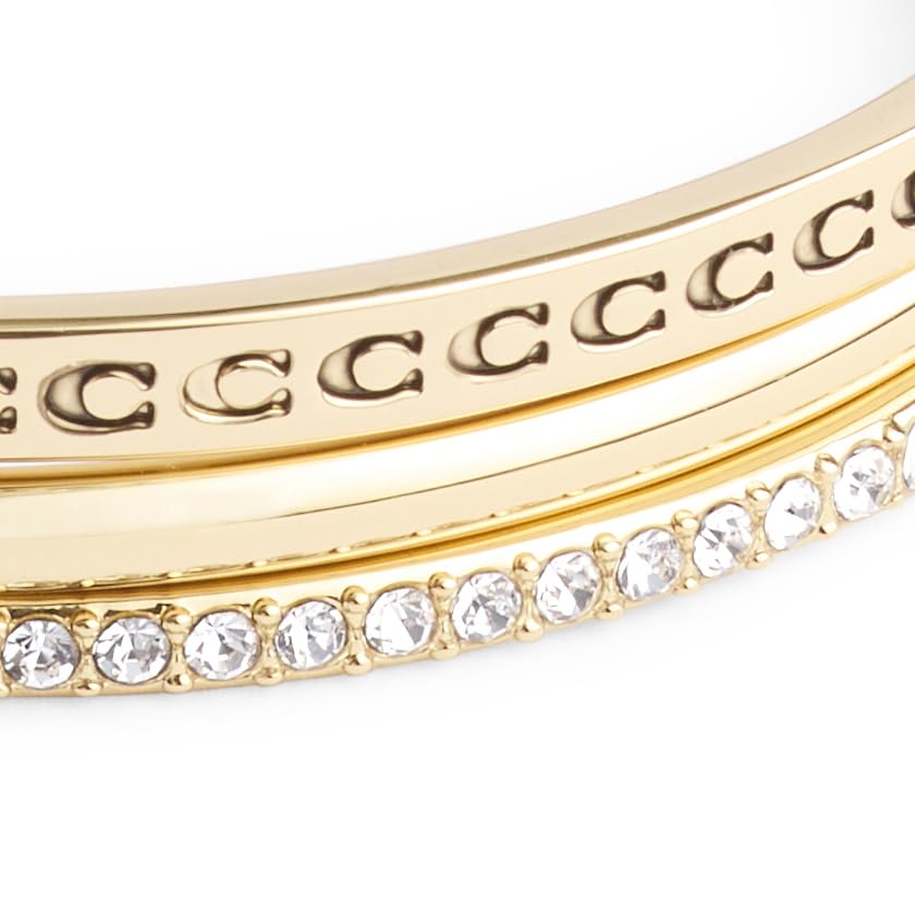 COACH Womens Signature Quilted Heart Bangle Set3