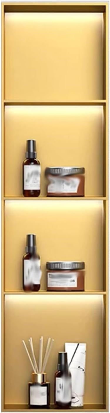 MYUYEE Wall Niche Stainless Steel, Recessed For Storag, Brushed Bathroom Cubby (Metallic 120X28X12.5Cm)