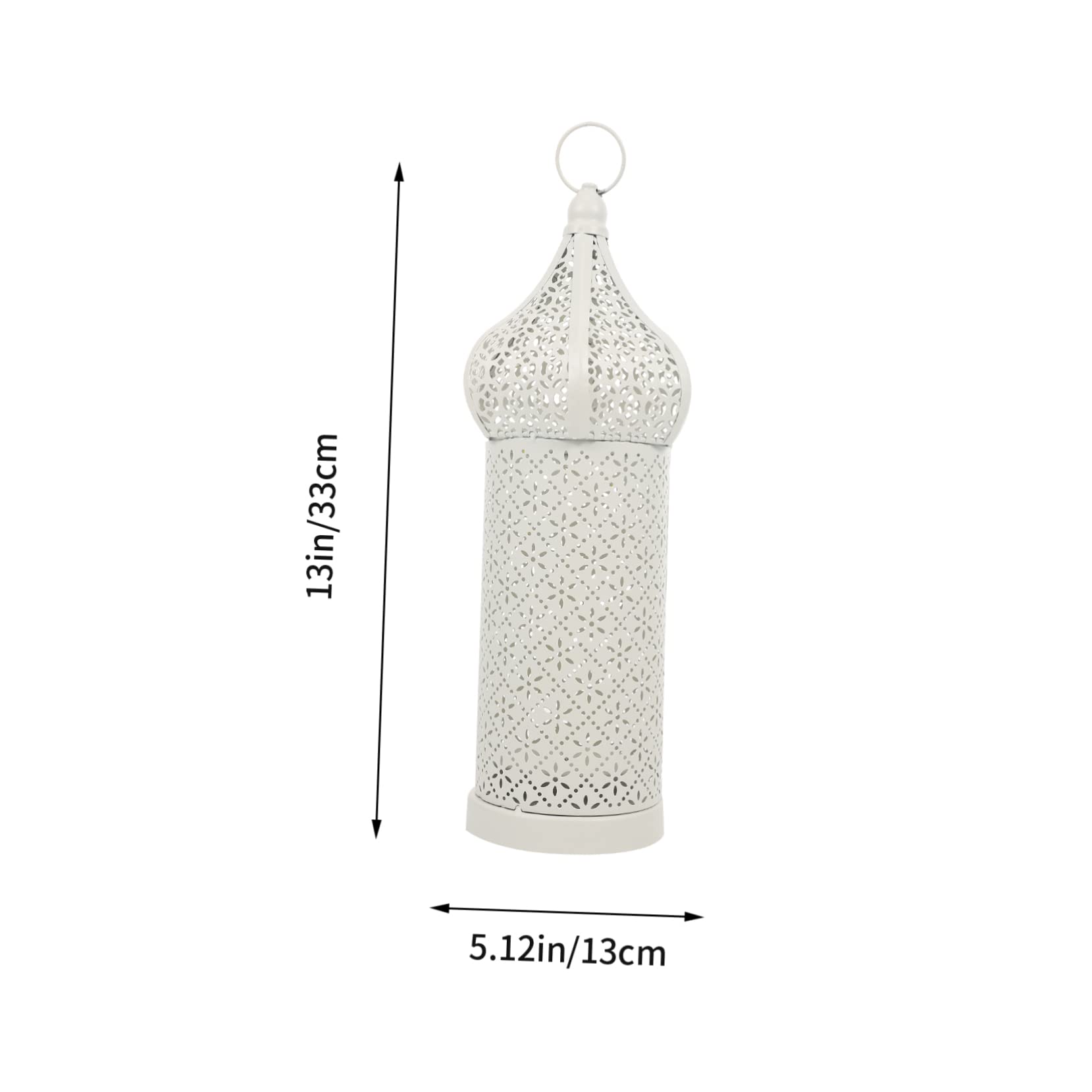 FOYTOKI Hollow Out Iron Desktop Lamp Creative Decorative Lantern for Home Bedroom and Living Atmosphere White LED Light Housewarming Present Unique Iron Art
