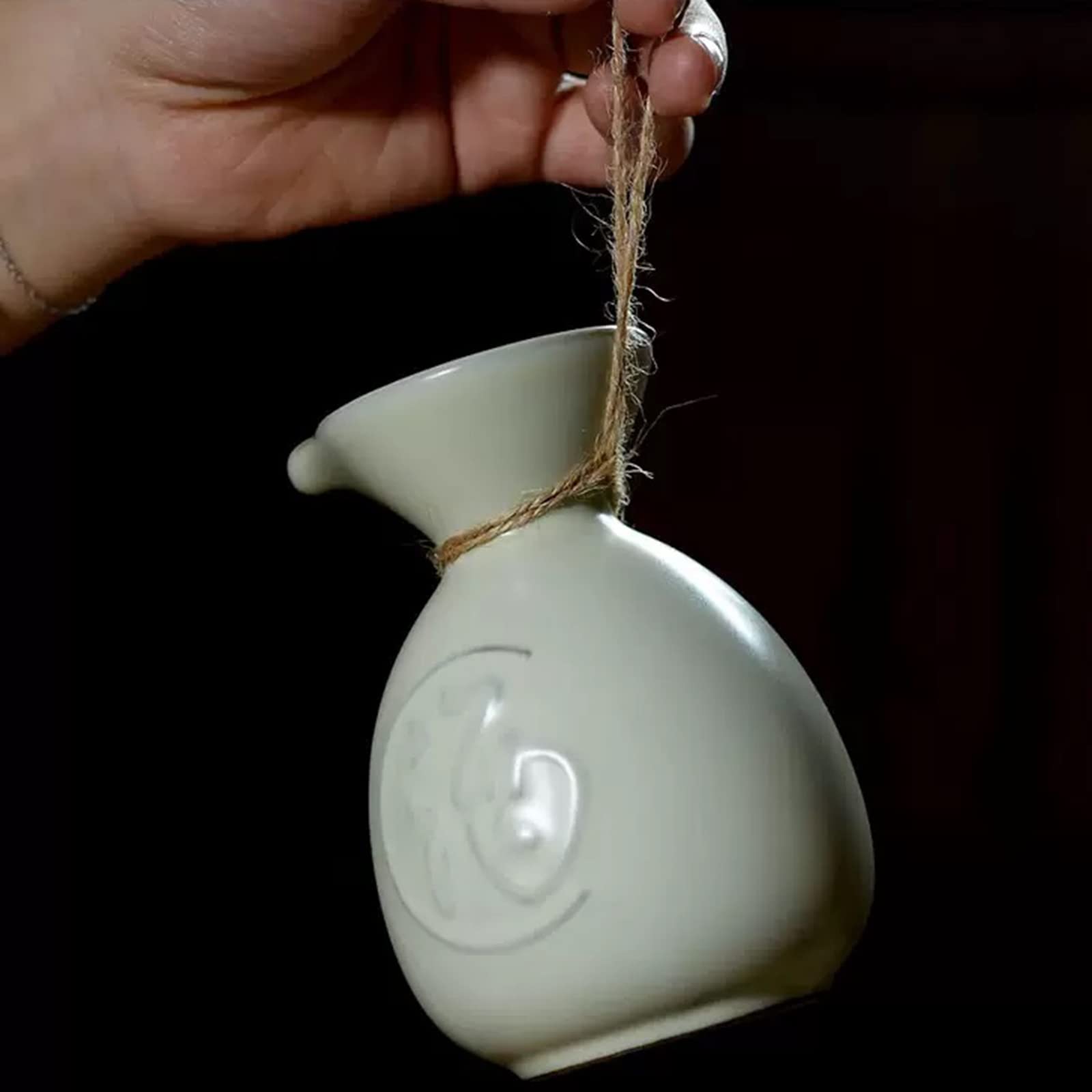Tasse à saké Traditionnelle, Verres à vin en céramique, Ensemble de 6 Tasses à saké en céramique, Facile à Utiliser, Convient aux Amateurs de Culture, Artisanat Traditionnel (B)