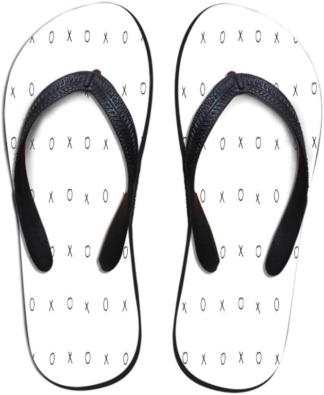 Xo Decor Wear Resisting Flip Flops,Affection Sincerity Love Letter Figures with Old Fashioned Style Effects Print Decorative for Indoor & Outdoor,US Size 5