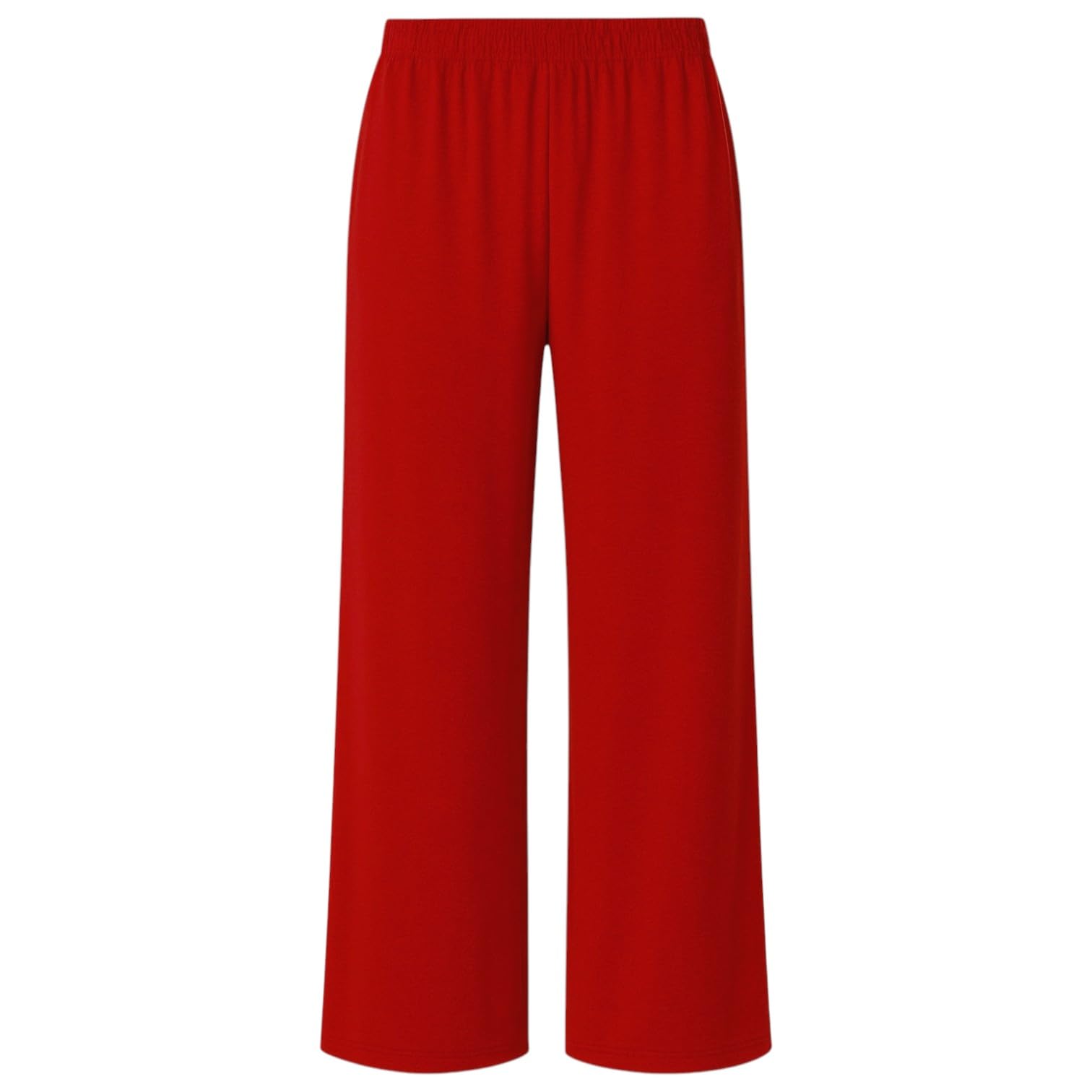 SXME MIGHT SAY Women’s Palazzo Trousers – Wide Leg Crepe Culottes – Elasticated Waist – Flared Smart Casual Pants (UK, Numeric, 8, 26, Regular, Regular, 3XL | 24-26, Wine)