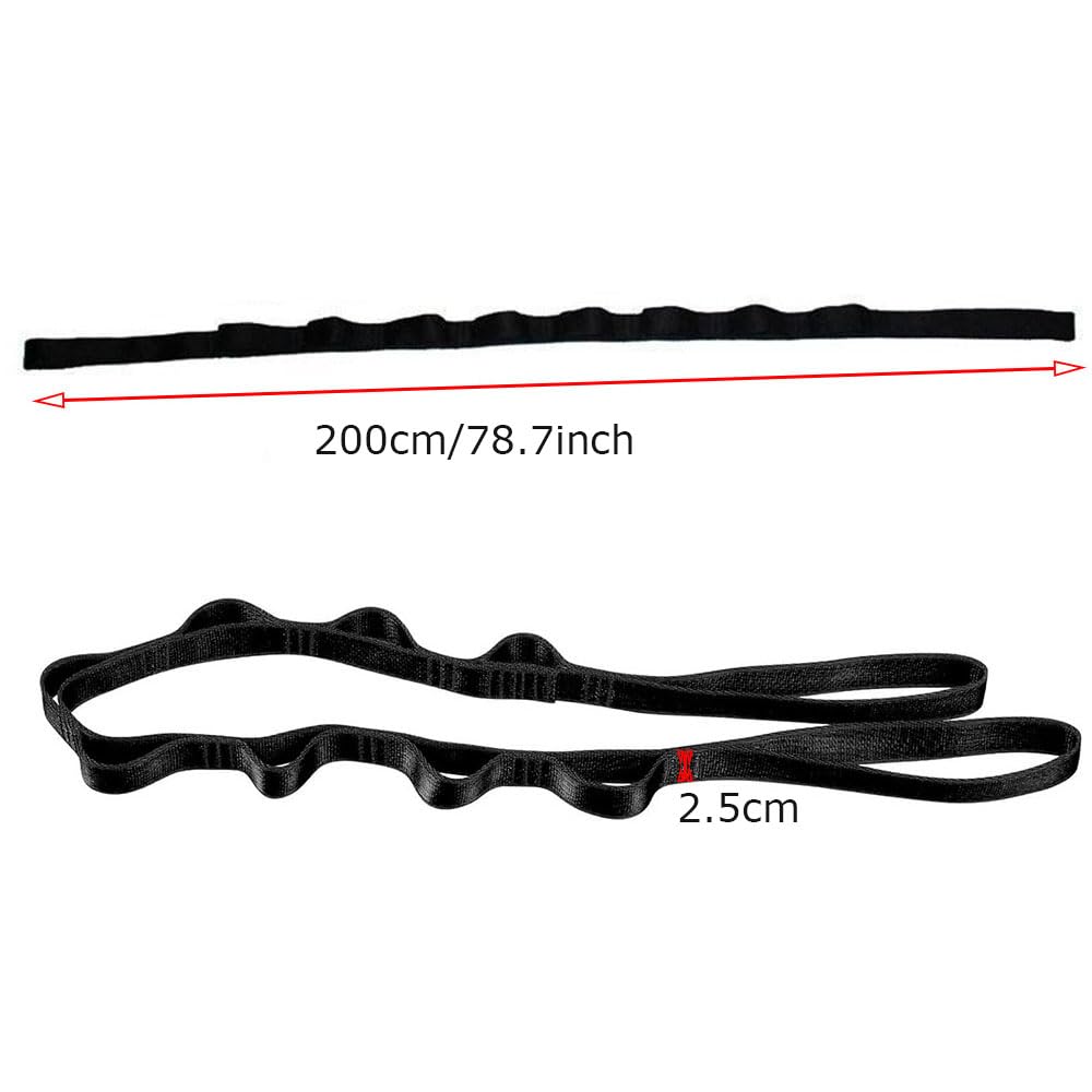 Yoga Stretching Band,200 Cm Cinghia Di Prolunga Per Amaca Yoga, Corda De Arrampicata Sling Regolabile, Extension Straps Per Stretching, Pilates, Fitness