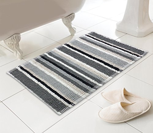 COUNTRY CLUB Micro Bobble Bath Mat, black, 50x80cm