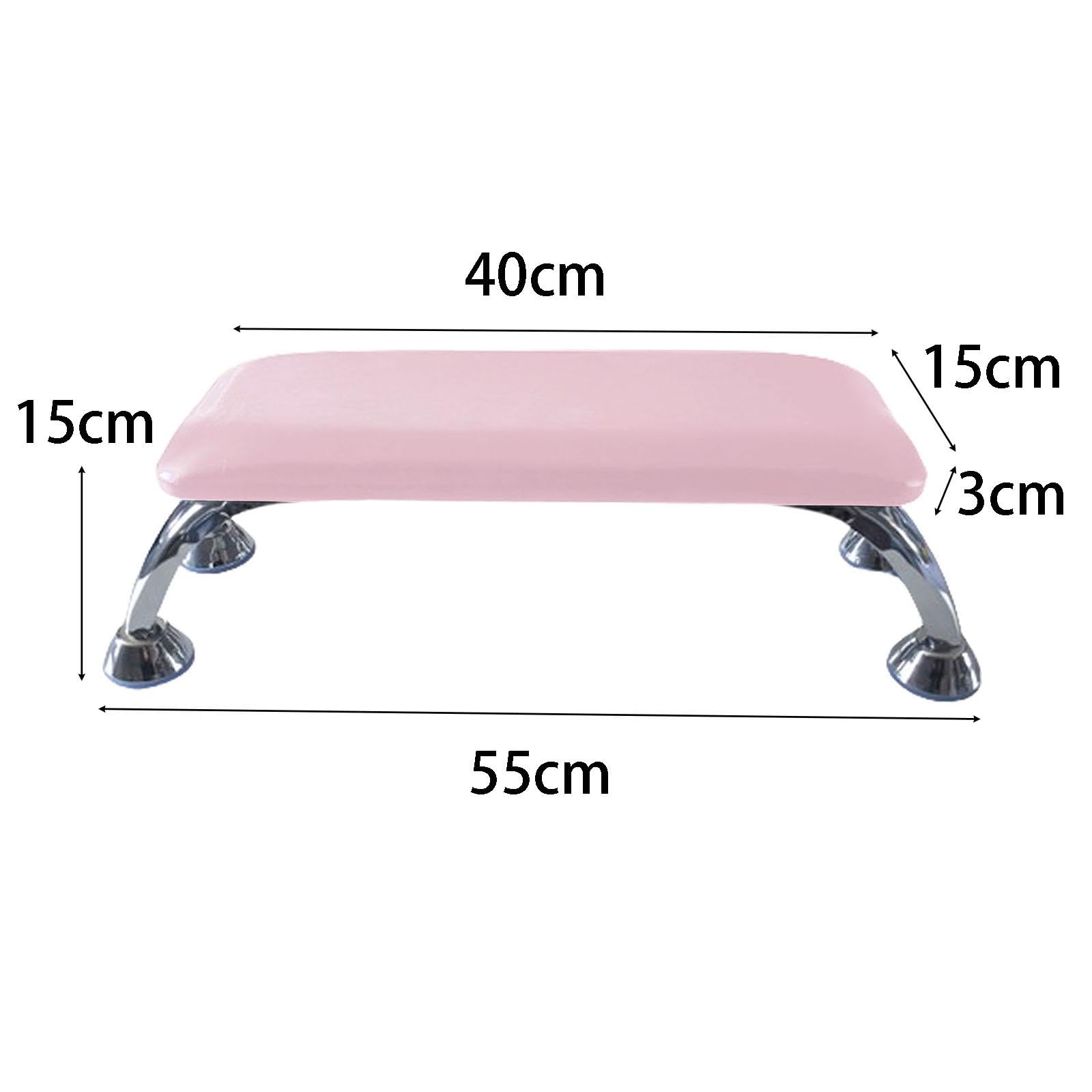 Oshhni Repose-ongles de Manucure, Repose-bras pour Ongles, Professionnel, Coussin de Main, Cuir PU, Repose-main pour Ongles, pour Technicien D'ongles, Indisp, Rose et argent