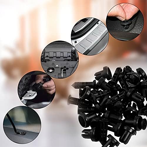 Car Retainer Clips, 100 Pcs Auto Tools Accessories Body Clip Push Kit Plastic Fasteners Rivet Kits for Ford, Toyota, Honda, Benz, Subaru and Audi - 4