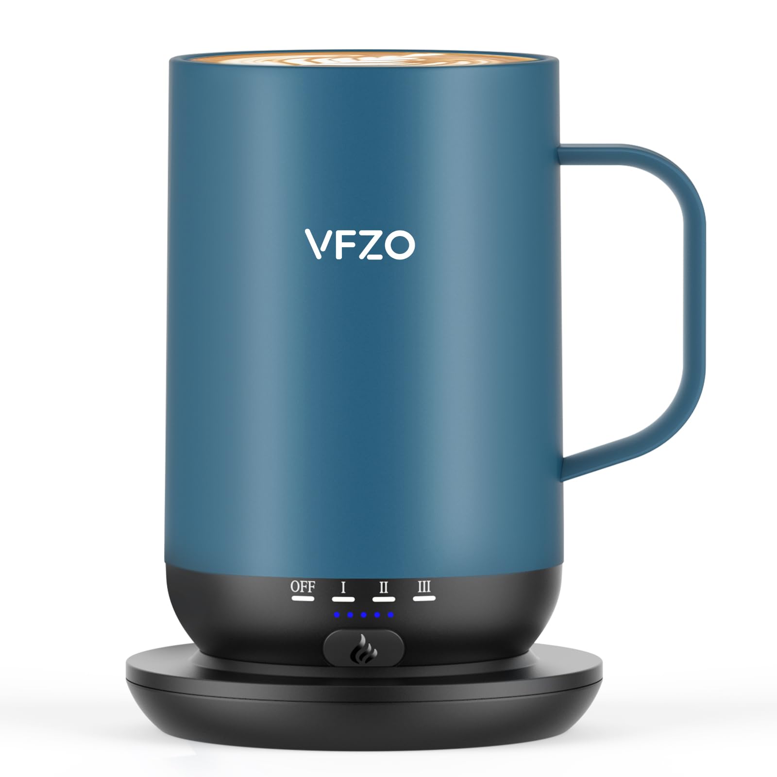 Self Heating Coffee Mug,High-Capacity- 18 oz, 180 Min Battery Life, Smart Heated Coffee Mug，Smart Mug, Simple Temperature Control Operation, Gifts for Family Members (Navy Blue 18 oz)