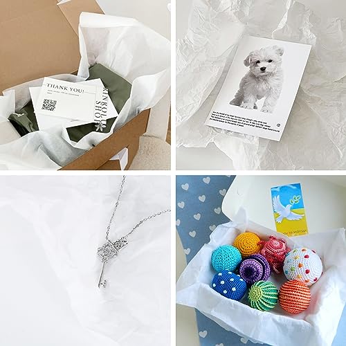 image for Simetufy 115 Sheets 20 x 30 Inch Tissue Paper for Gift Bags, White Tis