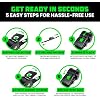 Rhino USA Retractable Ratchet Straps (2-Pack) - 2 Inch x 10 Feet (3,033lb Break Strength) - Heavy Duty Auto Self Retracting Tie Down Straps for Truck, Cargo Trailer, Motorcycle, Rad & More - Black