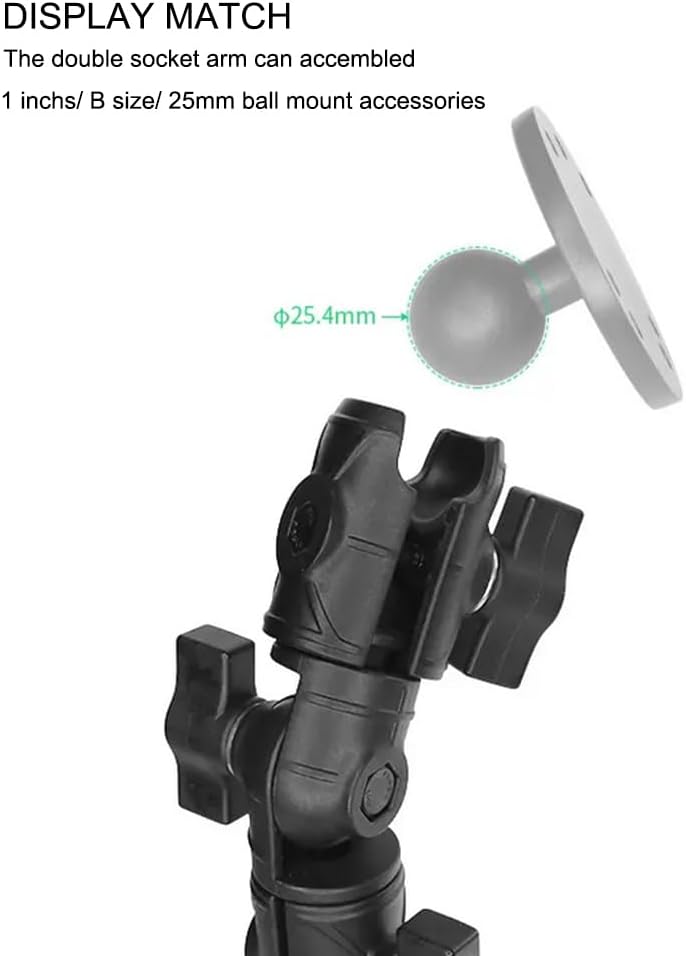 Strg 1" Ball Double Socket Arm, 6.1'' Length Double Socket Swivel Arm Long Socket Arm Compatible with RAM Mount and All 1 Inch/B Size/ 25mm Ball Mounts from Arkon, Tackform Enterprise Series