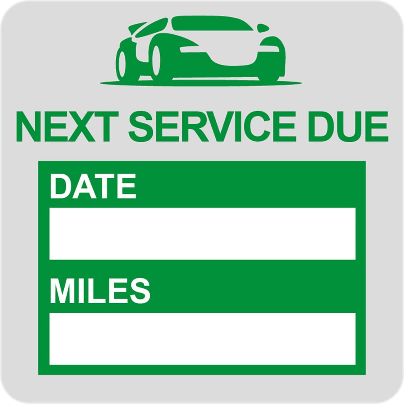 Oil Change Stickers Static Cling, MeshaKippa Green 60pcs Clear Oil Change Windshield Cling Stickers