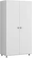 Armário Multiuso Ditália 2 Portas com Rodízios AR-70 Branco