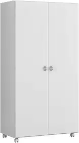 Armário Multiuso Ditália 2 Portas com Rodízios AR-70 Branco