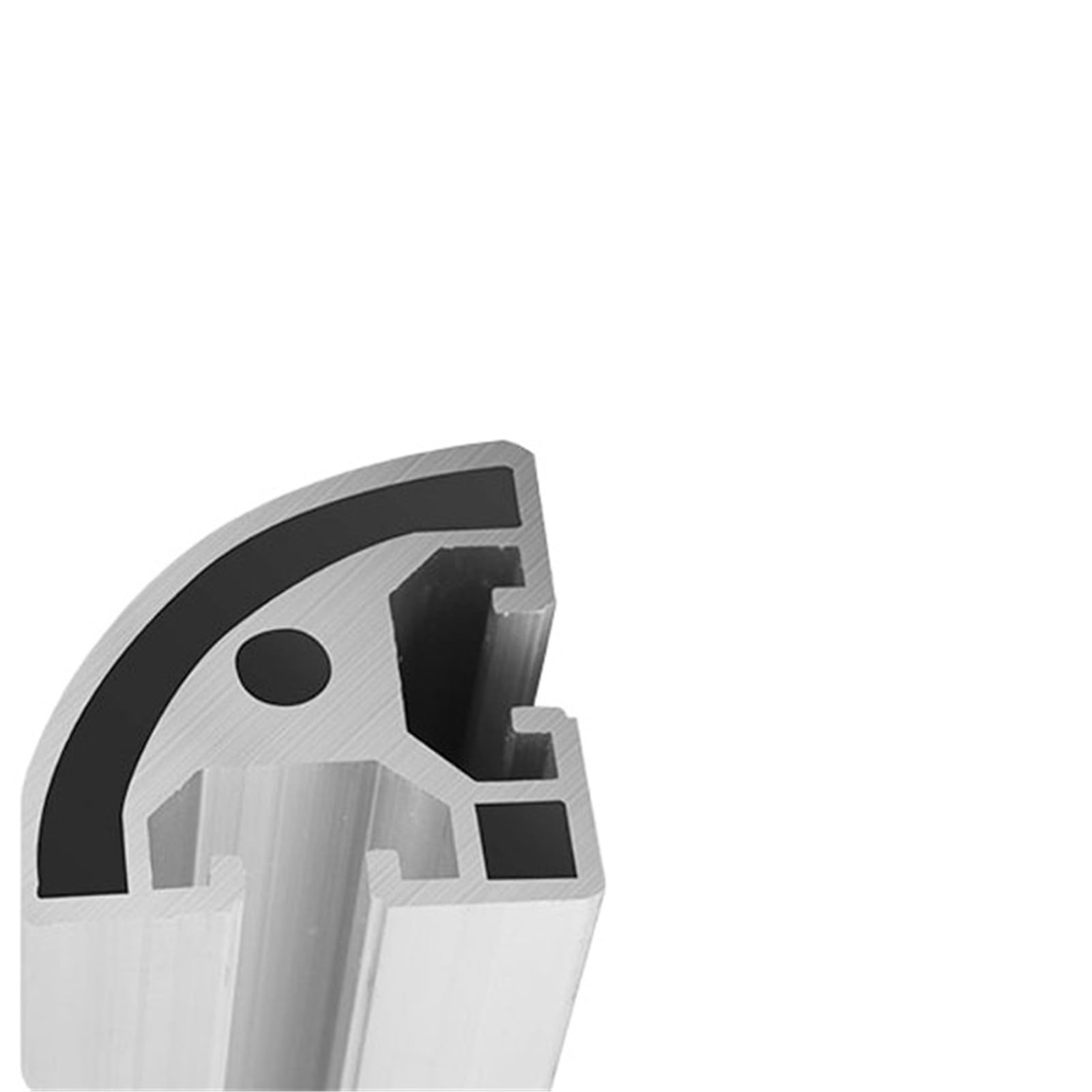 Perfil de extrusión de aluminio plateado 4040R, estándar europeo, ranura de 8,2 mm, riel de arco de 40 x 40 mm, for estanterías industriales, marcos de bricolaje Marco(650mm)