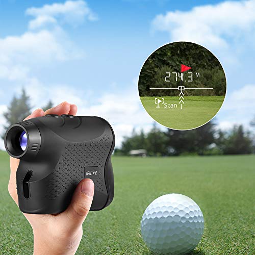 INLIFE Laser Rangefinder 656 Yard Distance Meter 6X Monocular Golf Range Finder with Slope, Flag-Lock, Height, Fog, Distance, Speed Measurement - Thumbnail 2