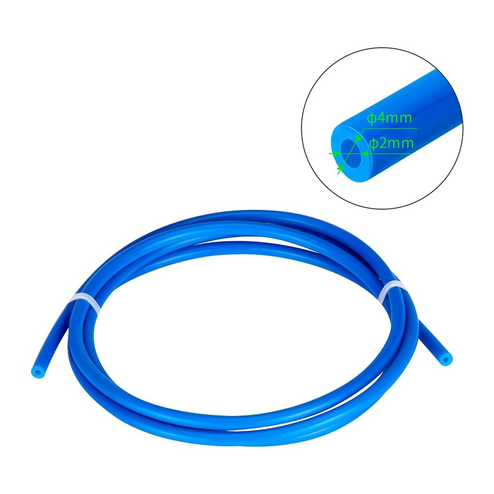 PTFE-Schlauch, Hot-End-Extruder 1,75 mm Zuführungsführungsrohr (rot) | 10 Meter PTFE-Teflonschlauch 2 mm x 4 mm PTFE-Schlauch(Blue)
