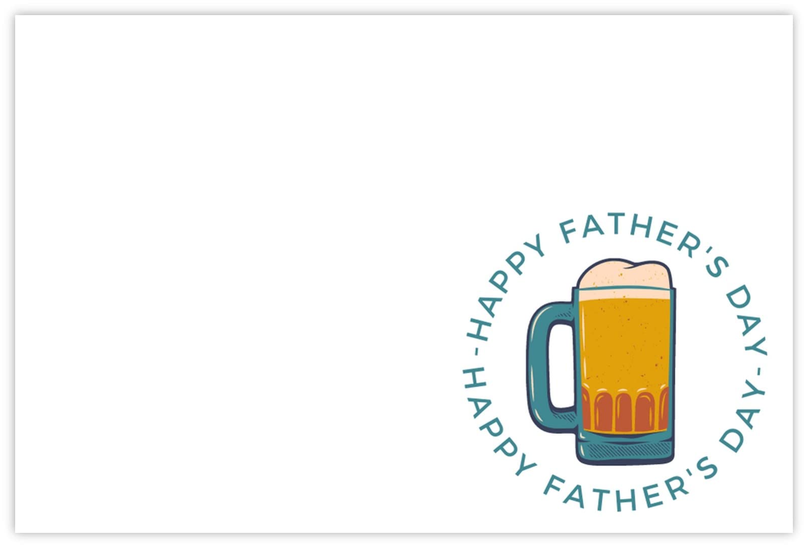 celloexpress Happy Father's Day (Beer) Flower Message Cards - 60mm x 90mm - Father's Day Florist Card Gift Notes (Pack of 100) — image 1