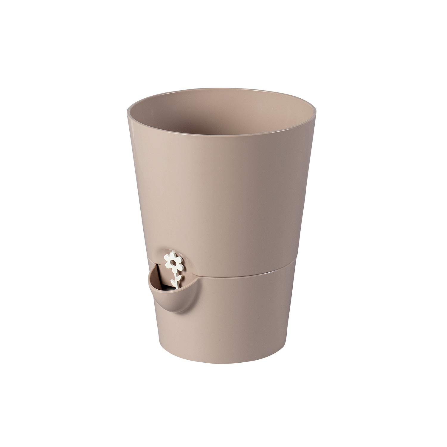 Poétic/Emsa Kräutertopf für frische Kräuter - Selbstbewässerung - Wasserstandsanzeiger - Ø 14 cm, H:18cm - Farbe Sepia-Rosa - Fresh Herbs