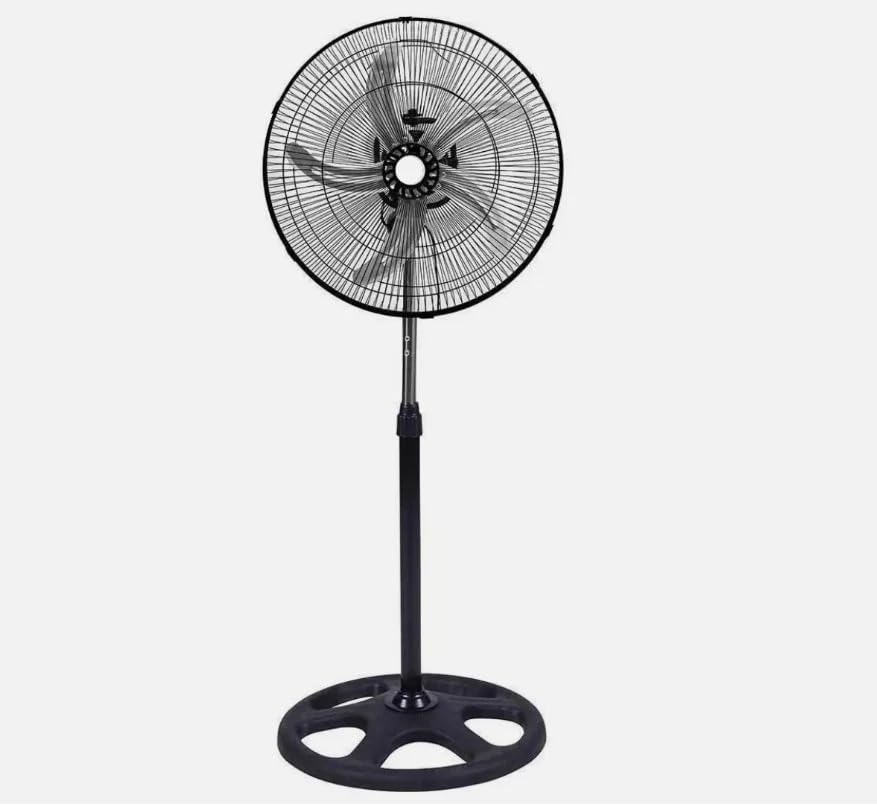 DISCORAMA - VENTILATORE A PIANTANA 65W POTENTE SILENZIOSO OSCILLANTE REGOLABILE CON 5 PALE PER CASA UFFICIO AMBIENTI GRANDI