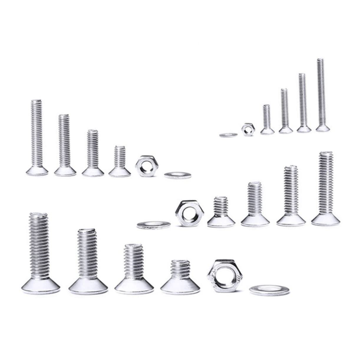 880pcs Assorted Screws and Bolts Kit Boxed Metal Fasteners for Home and Automotive Use Includes Galvanized Finish Hardware for Electronics and Machinery Assembly