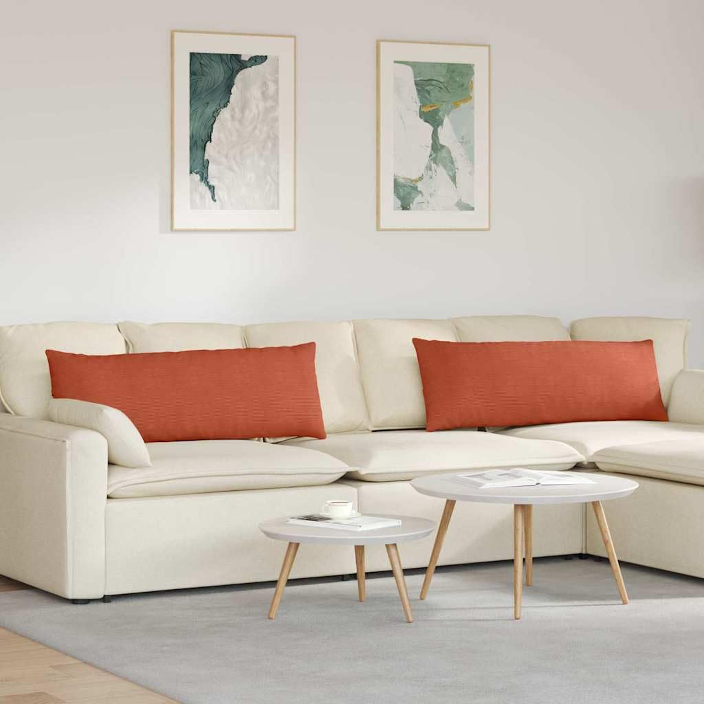 2 cuscini da divano in velluto a coste, 120 x 40 cm, morbidi cuscini per seduta con chiusura lampo, sfoderabili in tessuto a coste, moderni cuscini decorativi per soggiorno, camera da letto o