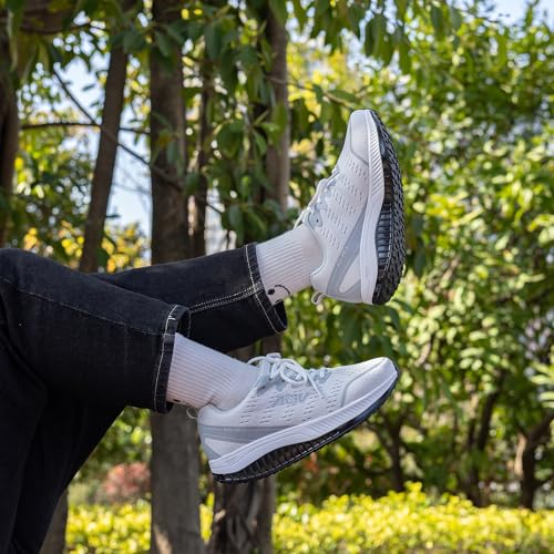 Image of MAFEKE Womens Wide Toe Box Walking Shoes Arch Support Orthotic Sneakers Wide Width Tennis Shoes for Plantar Fasciitis Bunions US 6.5-11