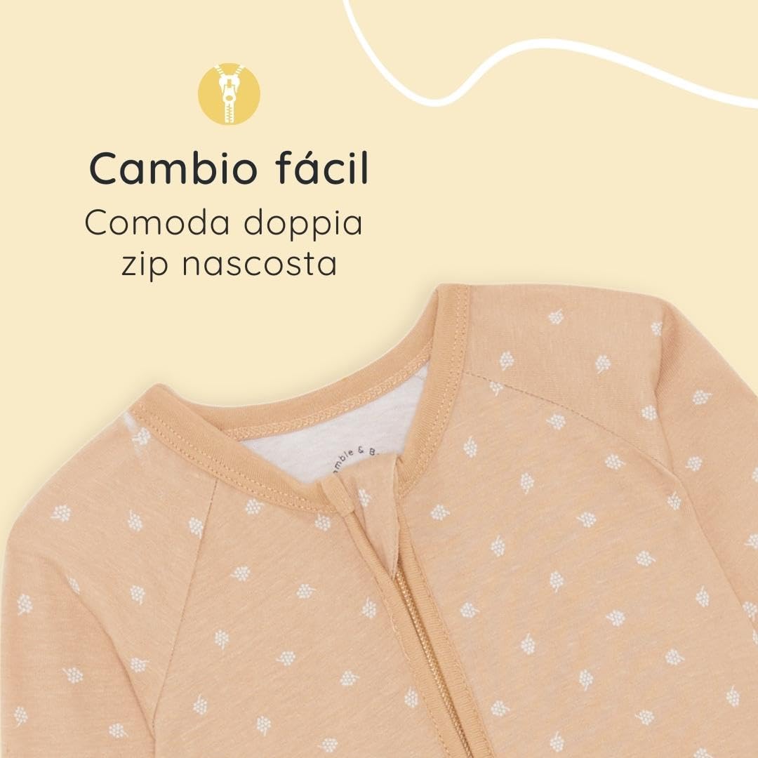 Bramble & Bear Pijama Bebé Niño y Niña (Packs de 2) - Algodón Orgánico. Pijamas Enteros para Bebés Supersuaves — view 3