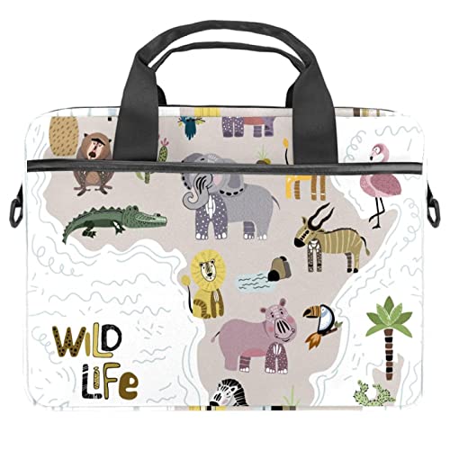 Sacoche ordinateur 13 à 14 pouces faune africaine housse PC portable
