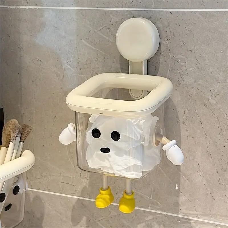 Cartoon Toothbrush Holder for Kids & Adults – Self Adhesive Wall Mounted Bathroom Storage Rack for Toothbrush, Toothpaste, Creams & Lotions | No-Drill Organizer-image-36