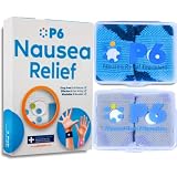 P6 Fasce per mal di movimento per bambini, anti-nausea, crociere in mare, viaggi, mal d'auto, completamente naturale, non sonnolenza, trattamento per digitopressione (Confezione da 2, Grigio, Blu)