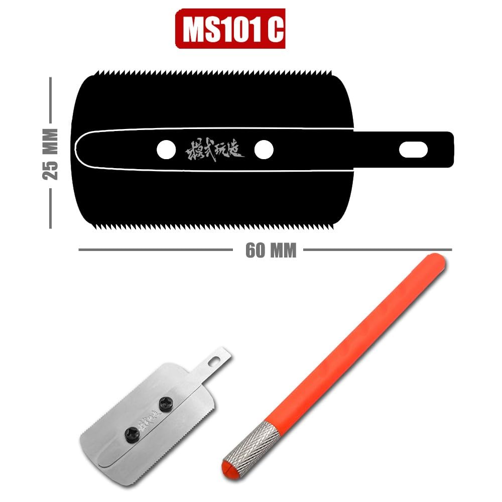 Mini Handsaws - 2 Handles, 4 Blades for Models -2