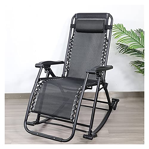 Genérico Mecedora De Jardín Mecedora Ajustable Al Aire Libre, Silla De Relajación Plegable Portátil, Sillón De Gravedad Cero, Sillón Plegable De Patio Sillones Reclinables para Acampar Cubi
