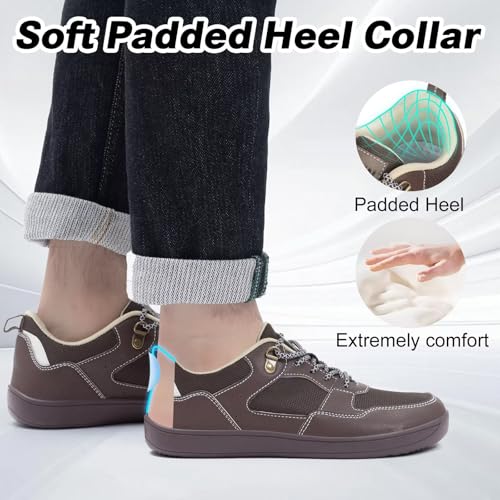 Image of ZYEN Mens Barefoot Shoes Wide Toe Box Trail Running Sneakers Zero Drop Non-Slip Extra Wide Width Walking Shoes Minimalist Wrestling Sneakers Gym Trainer