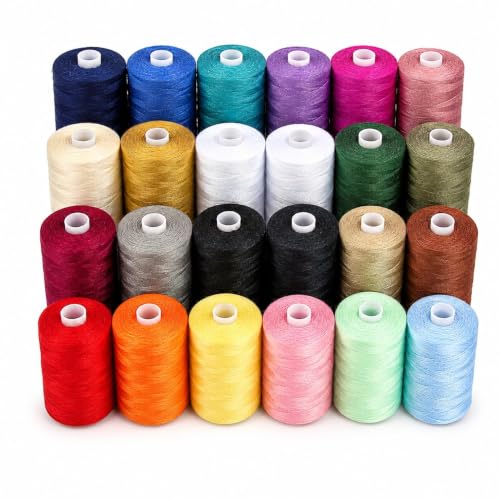 BlesSew Sewing Machine Thread – 24 Spools...