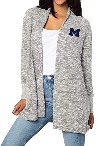 Image of chicka-d Women's Cozy Fleece Cardigan Heather Grey