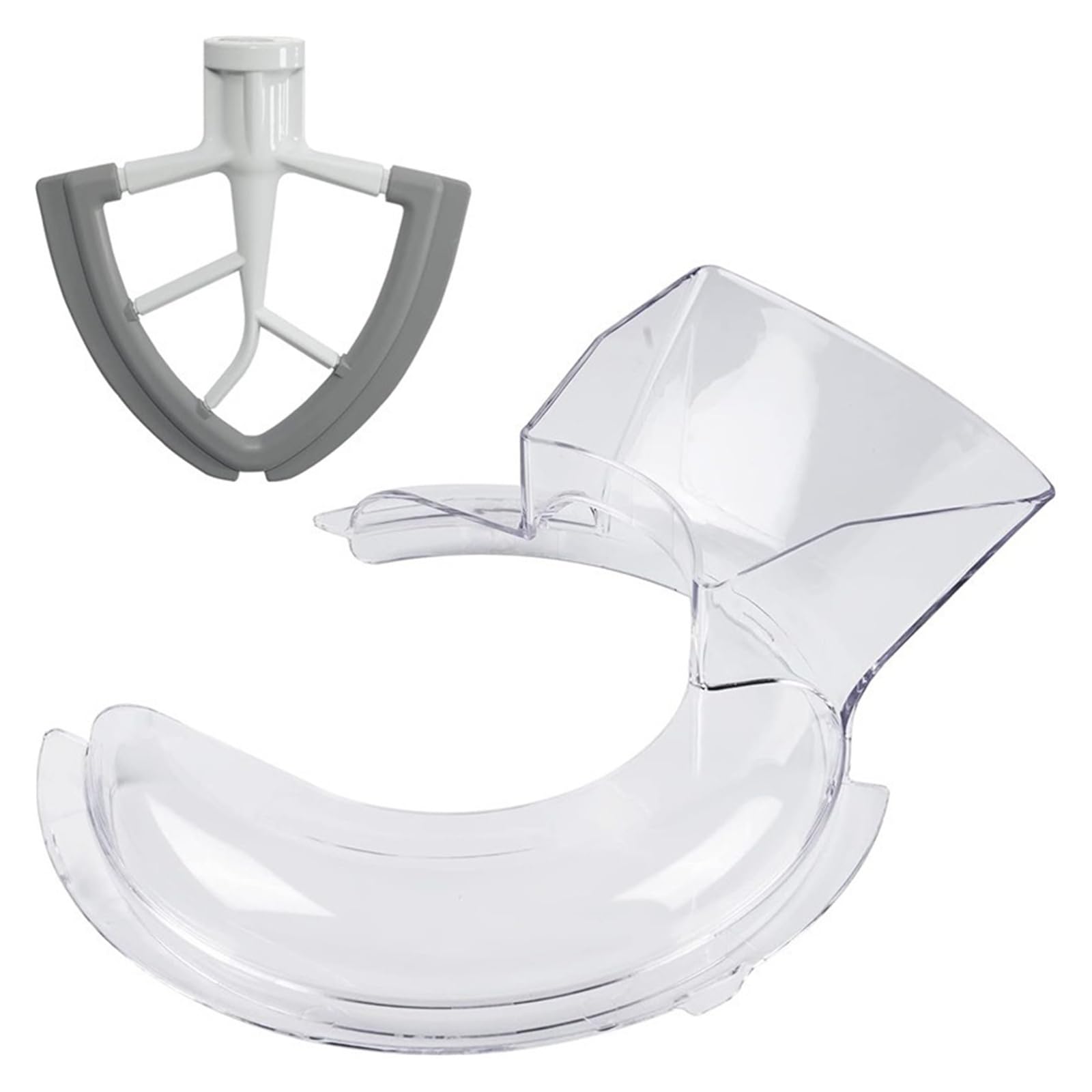 Frusta Con Bordo Flessibile In Silicone Da 2 Pezzi/set, Protezione Antispruzzo for Versamento, Compatibile Con KitchenAid, Mixer Con Testa Inclinabile Da 4,5-5 Qt