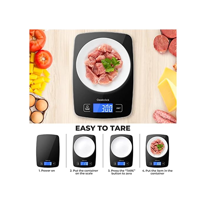Buy Food Kitchen Scale, Geekclick 22lb Digital Scale for Food Weight