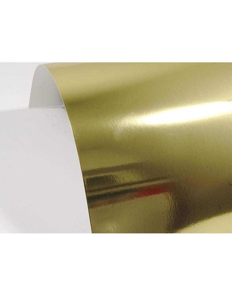 Netuno 50x Gold Mirror Cardboard A4 210 x 297 mm 8.3 x 11.7 in 300gsm Mirror Gold Metallic Board Metallic cardstock Glossy Paper for DIY Invitations cardmaking Tickets Scrapbooking Decoration โ image 1