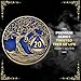 Sobriety Mint 42 Year AA Medallion Twisted Tree of Life Gold Plated AA Recovery Chip - Translucent Blue
