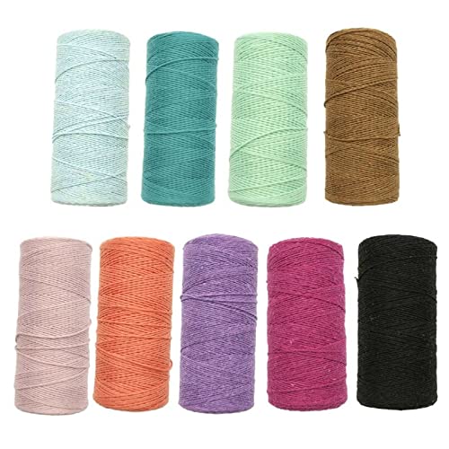 2 Rotoli 1mm Filo di ordito per Telaio in Puro Cotone da 1 mm per la Tessitura di arazzi per tappeti Artigianato Fai-da-Te Filo di ordito (Color : Grass Green)