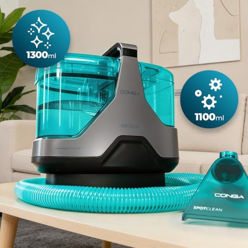Cecotec Polsterreiniger Conga 6000 Carpet&Spot Clean XXL Neo. 600 W Leistung, extrem starke 15 kPa Saugkraft, 1,3 L Frischwassertank… – Ansicht 3