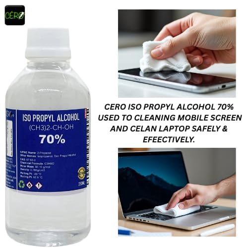 Image of CERO IPA Isopropyl Alcohol for Cleaning, 70% Pure [(CH3)2-CH-OH] CAS: 67-63-0 (250ml)