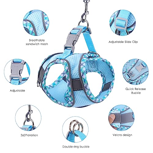 Brifit Cat Harness and Lead Set, Soft Mesh Adjustable Cat Vest Harness, Escape-Proof - Image 2