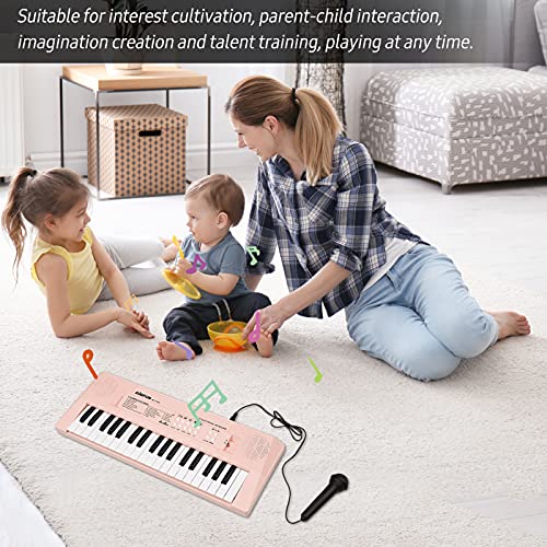 COMETX Piano électronique avec mini clavier piano électronique avec mini clavier 37 touches Piano électronique Piano Rose - Les Beatles, Paul McCartney, John Lennon, RIngo Starr, George Harrison COMETX Piano électronique avec mini clavier piano électronique avec mini clavier 37 touches Piano électronique Piano Rose – Image 6
