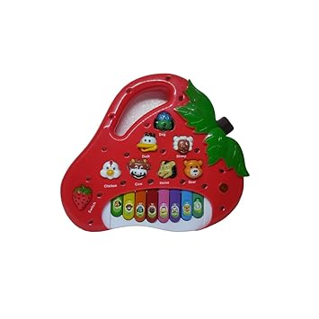Nathans Global Strawberry Design Musical Piano Keyboard Wonderful Music Toy Game for Kids Children Multicolor