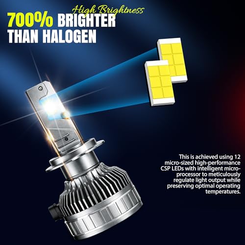 Image of OTOROYS H4 LED Headlight Bulbs 340W, 34000 Lumens Super Bright 6500K Cool White, Hi /Lo Beam Car Headlight Conversion Kit, Plug & Play Car Led Headlight, Pack of 2, 2 Years Warranty
