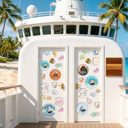 Imán personalizado para puerta de crucero con foto y texto miniatura 7