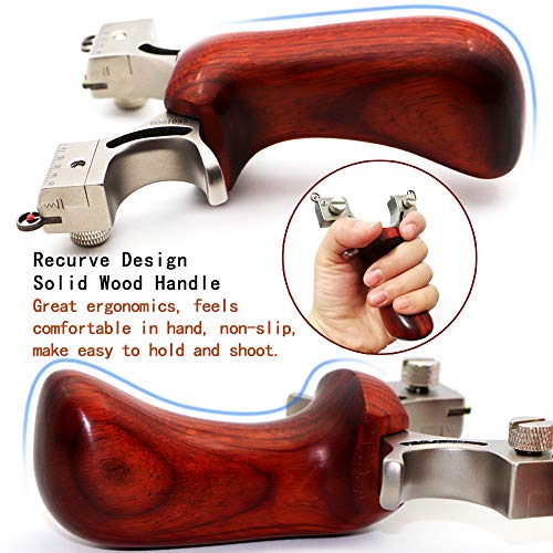 Slingshot,Professional Hunting Slingshots Set,Outdoor Shooting Slingshots For Adults,Powerful Stainless Steel Wooden Handle High Velocity Catapult Slingshots With 3 Rubber Bands And 50 Slingshot Ammo… #TOP3