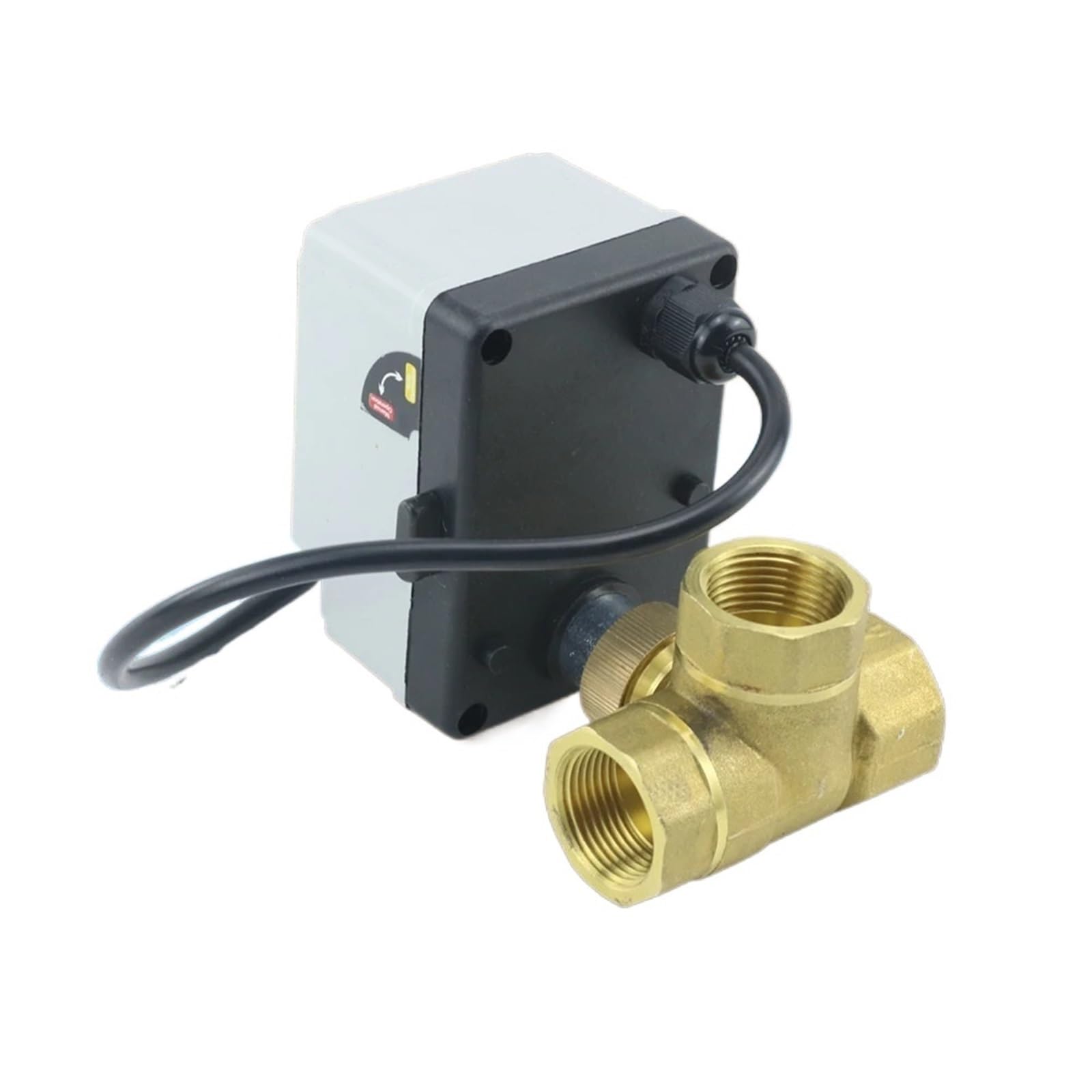 Vanne motorisée 3 voies 1/2 pouce AC220V laiton pour chauffage et plomberie