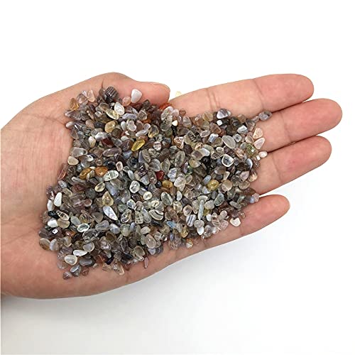 Piedras de Grava de Cristal de ágata Pulida Natural de 50 g Adecuadas for decoración de peceras Piedra Natural decoración de la habitación
